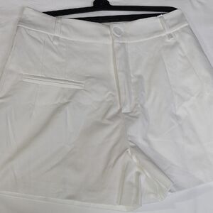 White Tailored Shorts Medium